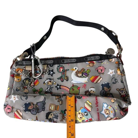 Tokidoki x LeSportsac Trasporto Ciao Shoulder Bag Rare Retired Print Gray NWOT - Picture 10 of 12
